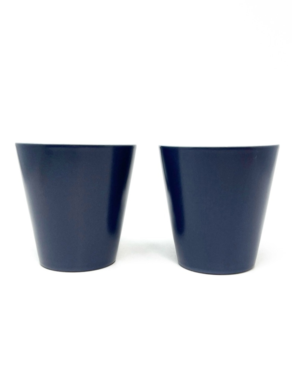 Tazo Navy Blue Ceramic Mugs 2013 Set of Two 14 oz Ornate Handle Coffee Tea EUC - Picture 4 of 8